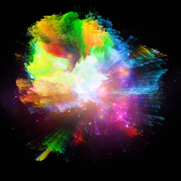 Série Color Explosion Interaction Stries Colorées Sur Thème Design Art — Photo
