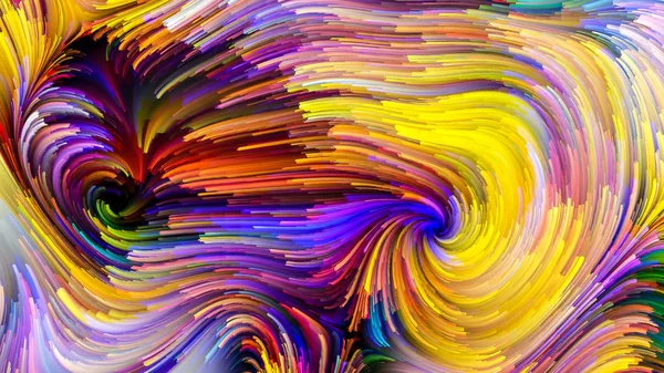 Color In Motion series. Abstract design made of Flowing Paint pattern on the subject of design, creativity and imagination to use as wallpaper for screens and devices