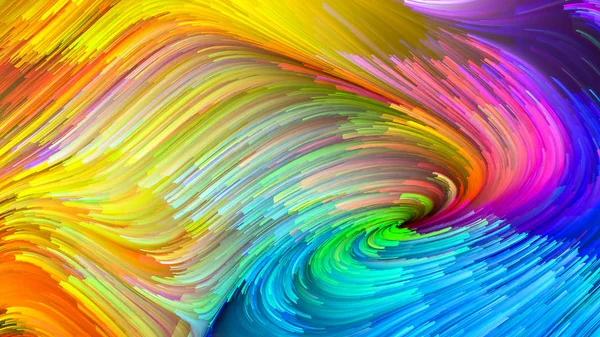 Farbe Bewegung Komposition Von Fließenden Farbmustern Mit Metaphorischer Beziehung Design — Stockfoto
