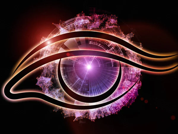 Série Eye Knowledge Composição Ícone Olho Números Adequados Como Pano — Fotografia de Stock