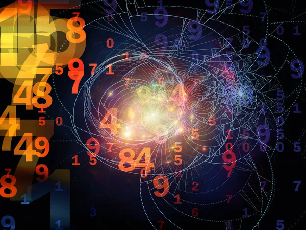Matematik Gerçeklik Serisi Sayı Işıklar Fraktal Desenleri Matematik Eğitim Bilim — Stok fotoğraf