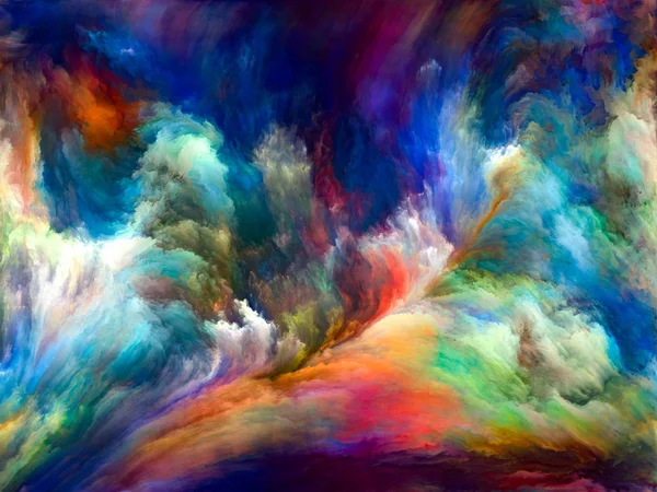 Serie Colori Astratti Interazione Pittura Colorata Movimento Tela Sul Tema — Foto Stock