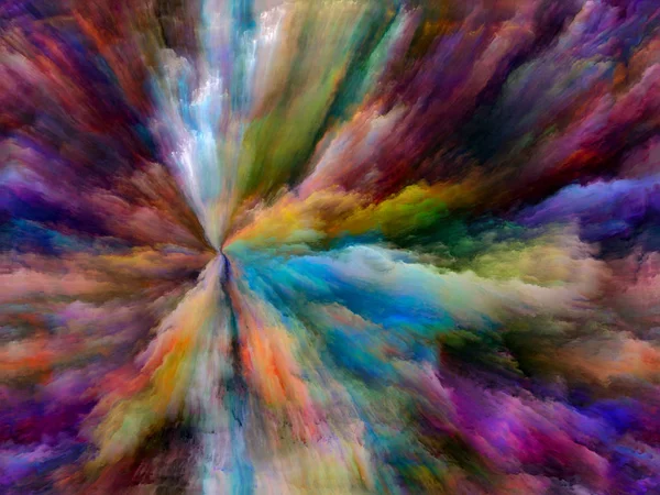 Serie Color Abstracto Diseño Compuesto Pintura Colorida Movimiento Sobre Lienzo —  Fotos de Stock