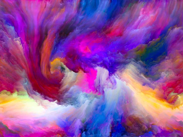 Серія Кольорових Потоків Творче Розташування Потоків Цифрової Фарби Предмету Музики — стокове фото