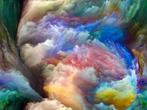 Χρώμα Σειρά Ροής Γραφιστικής Σύνθεσης Των Ρευμάτων Του Ψηφιακό Χρώμα — Φωτογραφία Αρχείου