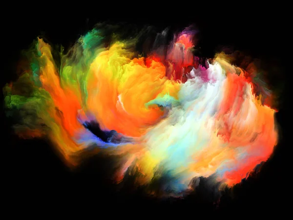 Color Flow series. Backdrop of streams of digital paint on the subject of music, creativity, imagination, art and design