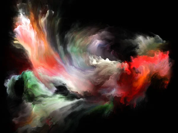 Série Color Flow Design Composé Flux Peinture Numérique Comme Métaphore — Photo