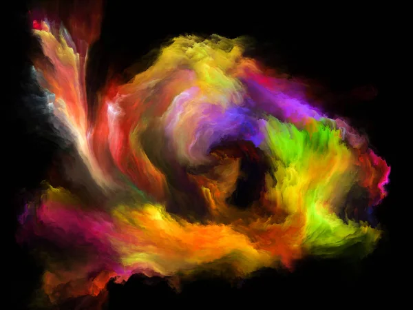 Serie Color Flow Interacción Corrientes Pintura Digital Sobre Tema Música —  Fotos de Stock