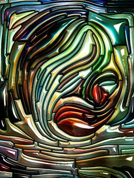 Vloeibaar Patroon Serie Ontwerp Gemaakt Van Gekleurd Glas Die Doet — Stockfoto