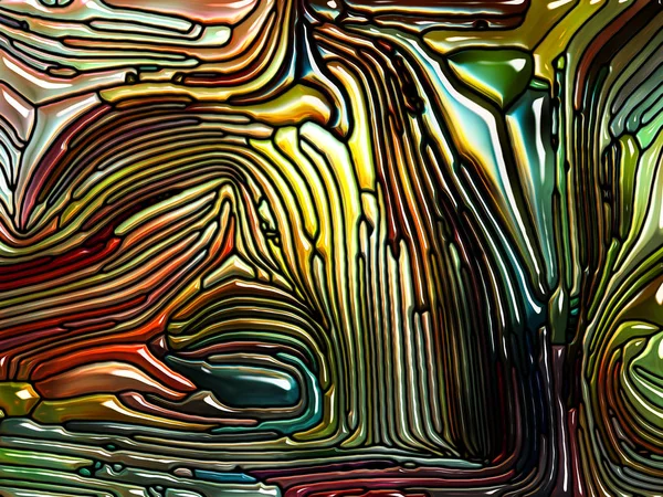 液体のパターン シリーズ ステンド グラス デザインのアール ヌーボー様式の自然 美と精神性に関わるプロジェクトに適していますを連想させるの抽象的な構成 — ストック写真