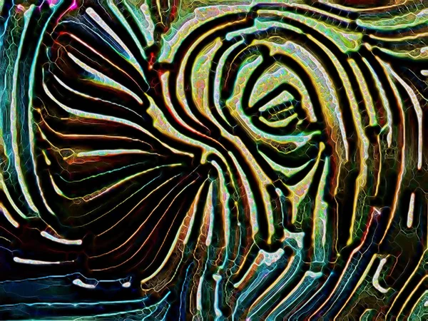 Живая Фрактальная Геометрия Художественная Абстракция Состоящая Объемной Трехмерной Фрактальной Частицы — стоковое фото