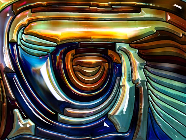 Färg Mönster Serien Abstrakta Arrangemang Leaded Glasdesign Som Påminner Art — Stockfoto