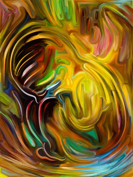 İç geometri serisi. Karma gravür ve suluboya tarzı, insan ruhunun, iç drama, sanat, şiir ve Maneviyat konuda işlenen insan formu