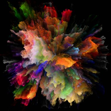 Duygu serisi renk. Splash patlama hayal gücü, yaratıcılık sanat ve tasarım ile ilgili projelerde uygun renk soyut kompozisyon patlama