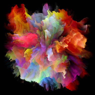 Duygu serisi renk. Renk patlaması sıçrama patlama hayal gücü, yaratıcılık sanat ve tasarım projeleri için fon olarak hizmet etmek için bileşimi
