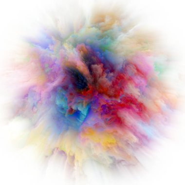 Duygu serisi renk. Hayal gücü, yaratıcılık sanat ve tasarım için tasarım projeleri için fon olarak hizmet etmek için renk patlama yapılan ilgili