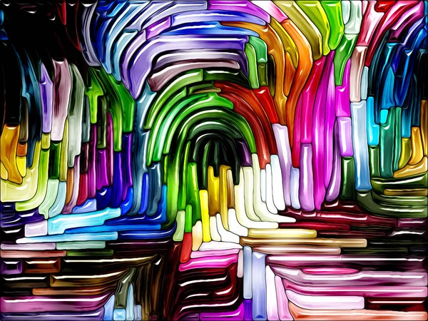 Serie Culori Lichide Interacțiunea Modelului Sticlă Colorată Tema Creativității Artei — Fotografie, imagine de stoc
