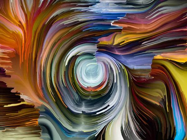 Serie Color Líquido Disposición Creativa Rayas Pintura Multicolor Como Metáfora — Foto de Stock