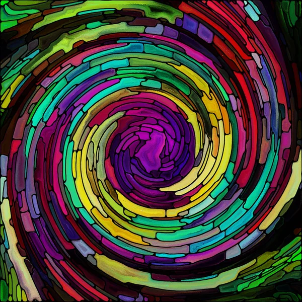 Spiraal Twirl Serie Compositie Van Gebrandschilderd Glas Swirl Patroon Van — Stockfoto