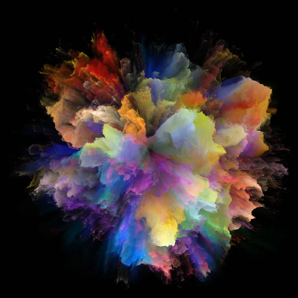 色の感情シリーズ カラー バースト スプラッシュ爆発の想像力 創造性のアート デザインのプロジェクトの構成 — ストック写真