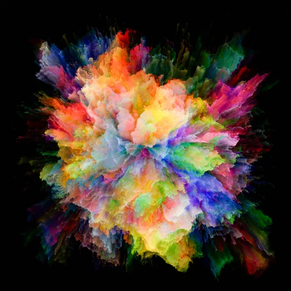 Цветные Эмоции Композиция Цветного Всплеска Проектов Воображению Творчеству Дизайну — стоковое фото