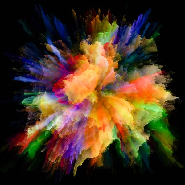 Цветные Эмоции Визуально Приятная Композиция Цветного Всплеска Работ Воображению Творчеству — стоковое фото