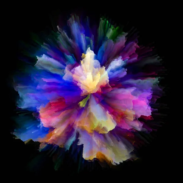 Färg Känslor Serien Visuellt Tilltalande Sammansättningen Färgexplosion Burst Splash För — Stockfoto