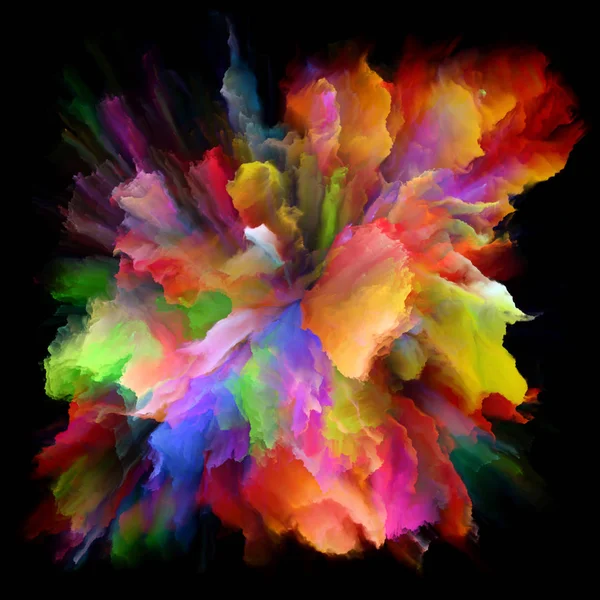 色の感情シリーズ 想像力 創造性の芸術とデザインのイラストのカラー バースト スプラッシュ爆発の背景デザイン — ストック写真