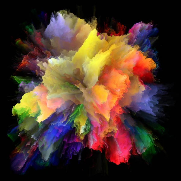 Série Color Emotion Arrangement Abstrait Explosion Éclaboussure Couleur Comme Toile — Photo