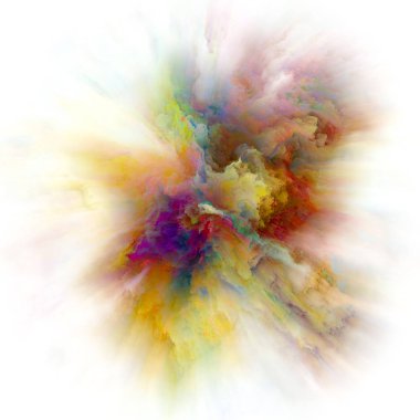 Duygu serisi renk. Hayal gücü, yaratıcılık sanat ve tasarım projelerde kullanılmak üzere renk patlaması sanatsal arka plan yaptı