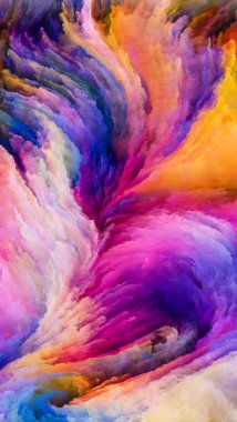 Hareket içinde renk serisi. Tasarım, yaratıcılık ve hayal gücü ekranlar ve mobil cihazlar için duvar kağıdı olarak kullanmak için bu konuda bir metafor olarak akan boya desen tasarım oluşur