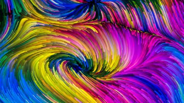 Hareket içinde renk serisi. Akan boya desen tasarım, yaratıcılık ve hayal gücü ekranlar ve mobil cihazlar için duvar kağıdı olarak kullanmak üzere konuyla ilgili kompozisyon