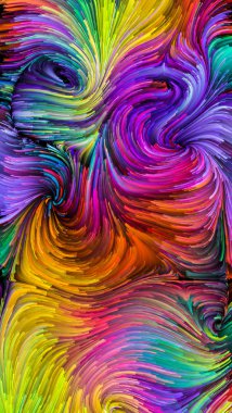 Drama renkler Serisi. Tasarım, yaratıcılık ve hayal gücü konusunda sanal tuval etkileşimi