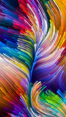 Drama renkler Serisi. Soyut tasarım tasarım, yaratıcılık ve hayal gücü konusunda sanal tuval yapılmış