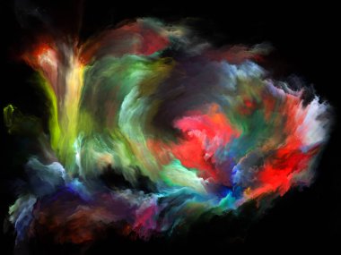 Akışı serisi renk. Arka plan müzik, yaratıcılık, hayal gücü, sanat ve tasarım projelerde kullanılmak üzere dijital boya streams yapılmış