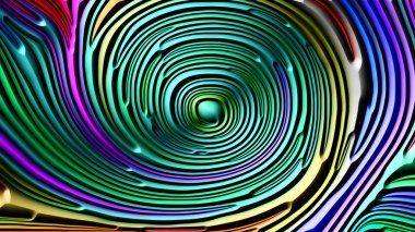 Doğa Serisi eğrileri. Çok renkli kabarık bas kabartma desen doğal formlar, Art Nouveau, tasarım ve dekorasyon geometri konu 3d render etkileşimi