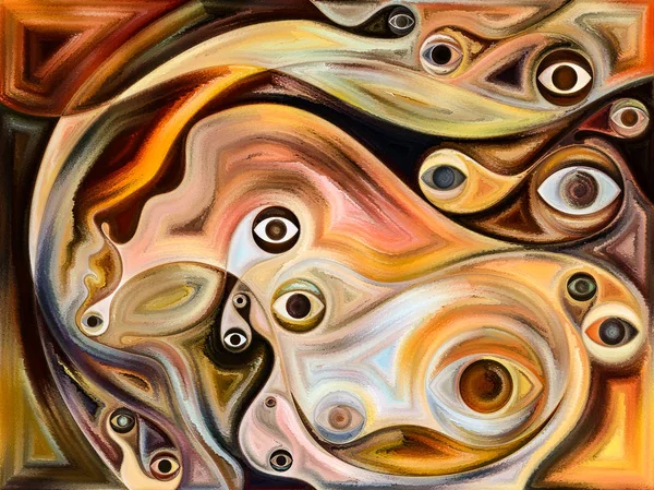 Menschliche Textur Serie Nahaufnahme Des Menschlichen Gesichts Satte Farben Organische — Stockfoto
