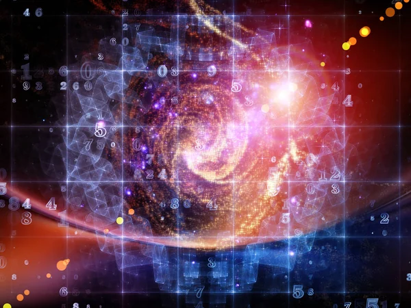 Math Universe Series Visually Pleasing Composition Digits Elements Space Works — Stock Photo, Image