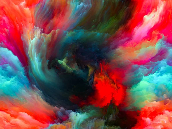 Color Flow Series Creative Arrangement Streams Digital Paint Subject Music — Stock Photo, Image