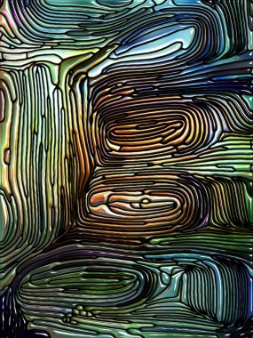 Hayaller dizisi. Renkli tasarım, yaratıcılık, sanat ve hayal gücü konularındaki lekeli renk parçalarının etkileşimi