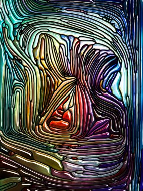 Sıvı Desen serisi. Doğa, güzellik ve maneviyat üzerine bir metafor olarak Art Nouveau 'yu anımsatan lekeli cam tasarımı.