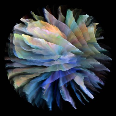 Yaşam fraktal geometri serisi. Zemin siyah hayal gücü, yaratıcılık sanat ve tasarım konusunda izole hacimsel 3d fraktal parçacık