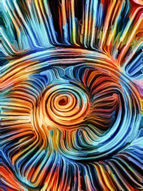 Desen renk serisi. Hayal gücü, yaratıcılık ve sanat projelerde kullanılmak üzere boyalı vitray deseninin sanatsal arka plan yaptı