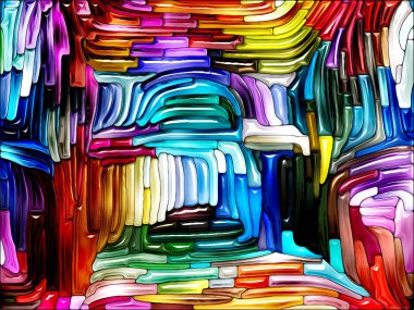 Sıvı renkli serisi. Renkli cam desen yaratıcılık, sanat ve tasarım konusunda etkileşimi