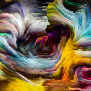 Sıvı renkli serisi. Yaratıcılık, sanat ve tasarım mecazi ilişki ile çok renkli boya çizgiler bileşimi