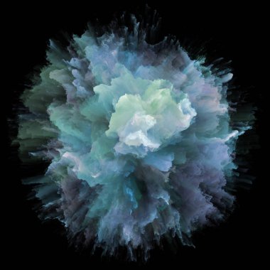 Duygu serisi renk. Tasarım hayal gücü, yaratıcılık sanat ve tasarım konusunda bir metafor olarak renk patlaması sıçrama patlama oluşur