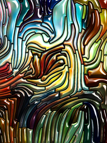 Kleurpatroon Serie Artistieke Abstractie Bestaande Uit Glas Lood Design Dat — Stockfoto