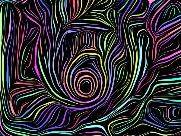 Woodcut Series Woodcut Abstract Vortex Pattern Subject Creativity Art Design — Stock Photo, Image