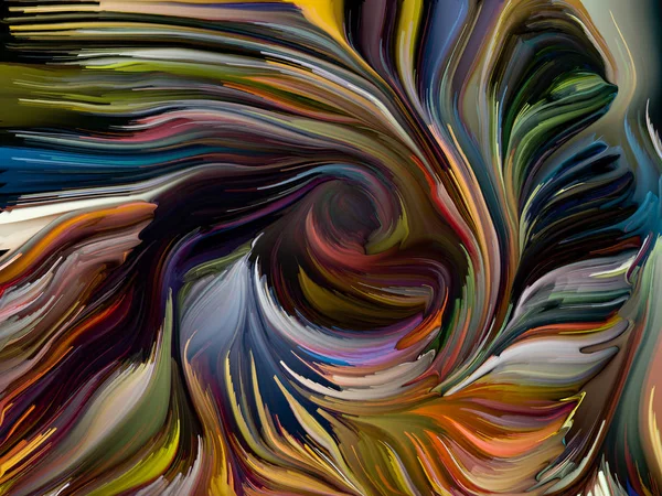 Tekuté Barvy Série Abstraktní Design Vícebarevné Malování Pruhy Téma Tvořivosti — Stock fotografie