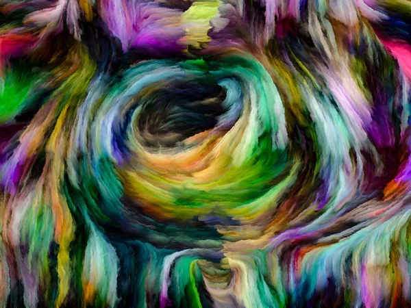 Serie Liquid Color Composizione Strisce Vernice Multicolore Con Rapporto Metaforico — Foto Stock